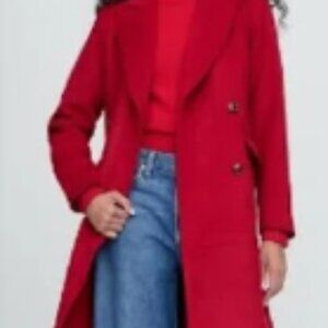 GAP Women's Bold Red Trench Coat